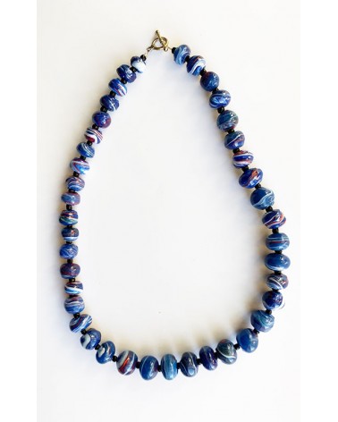 Handmade African necklace with recycled plastic beads