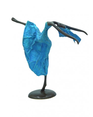 bronze statue - dancer in blue