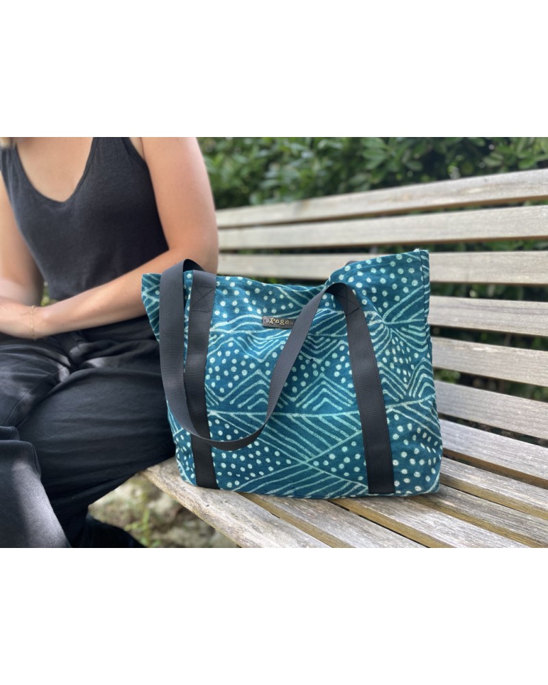 Handwoven organic cotton Bogolan tote bag