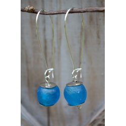 Glass Earrings - Blue